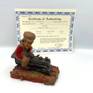 Vintage Thomas F Clark Chief #59 Gnome Train COA Hand Painted Resin Cairn Studio